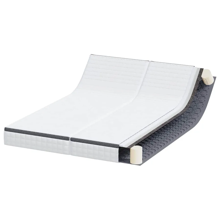 Matelas 2 pcs Blanc et Gris 80 x 200 cm Printemps Bonell - 4