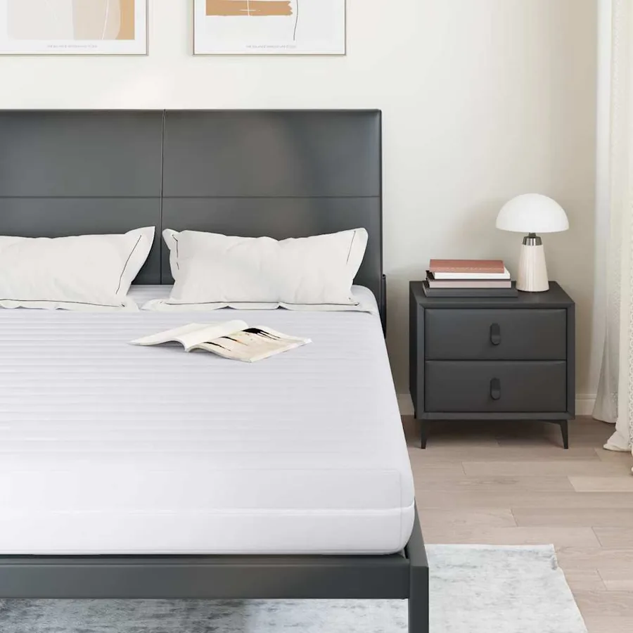 Matelas Blanc 140 x 200 cm Ressort ensaché - 3