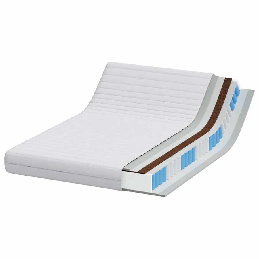 Matelas Blanc 140 x 200 cm Ressort ensaché - 4