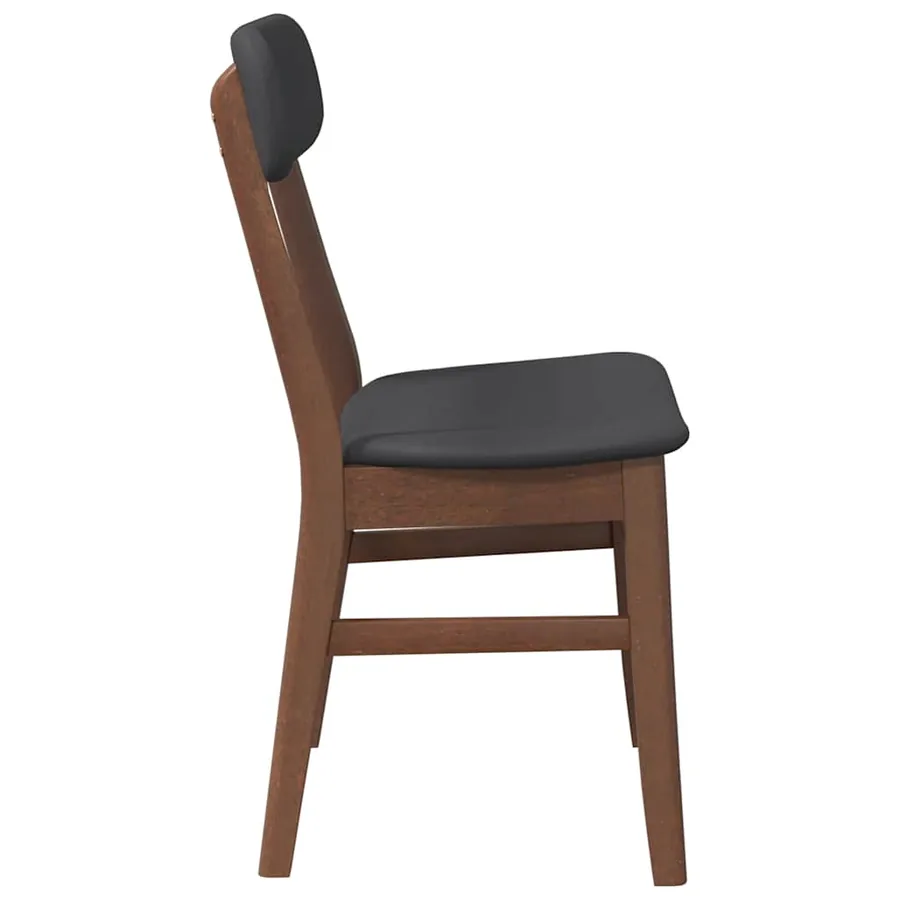 Chaises à manger coussins 2 pcs marron bois massif caoutchouc - 6