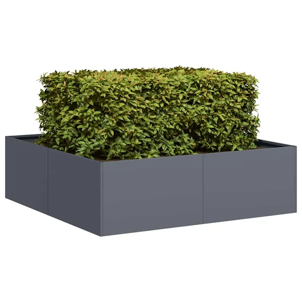 Jardinière anthracite 100x100x30 cm acier