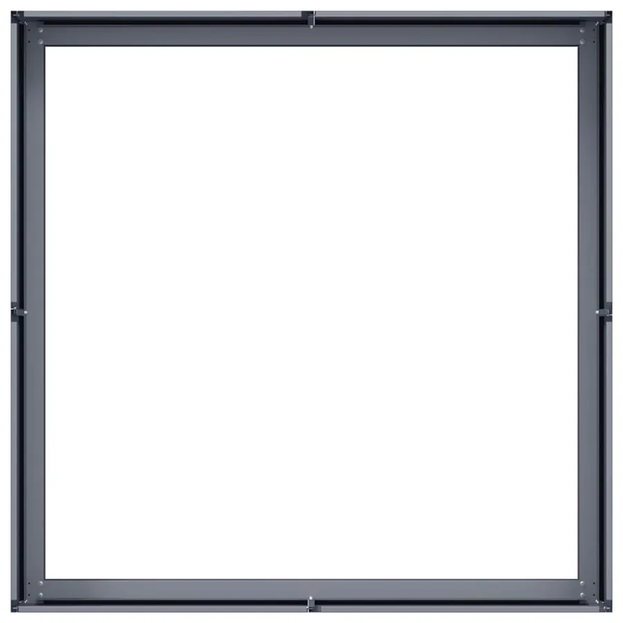 Jardinière anthracite 100x100x30 cm acier - 5