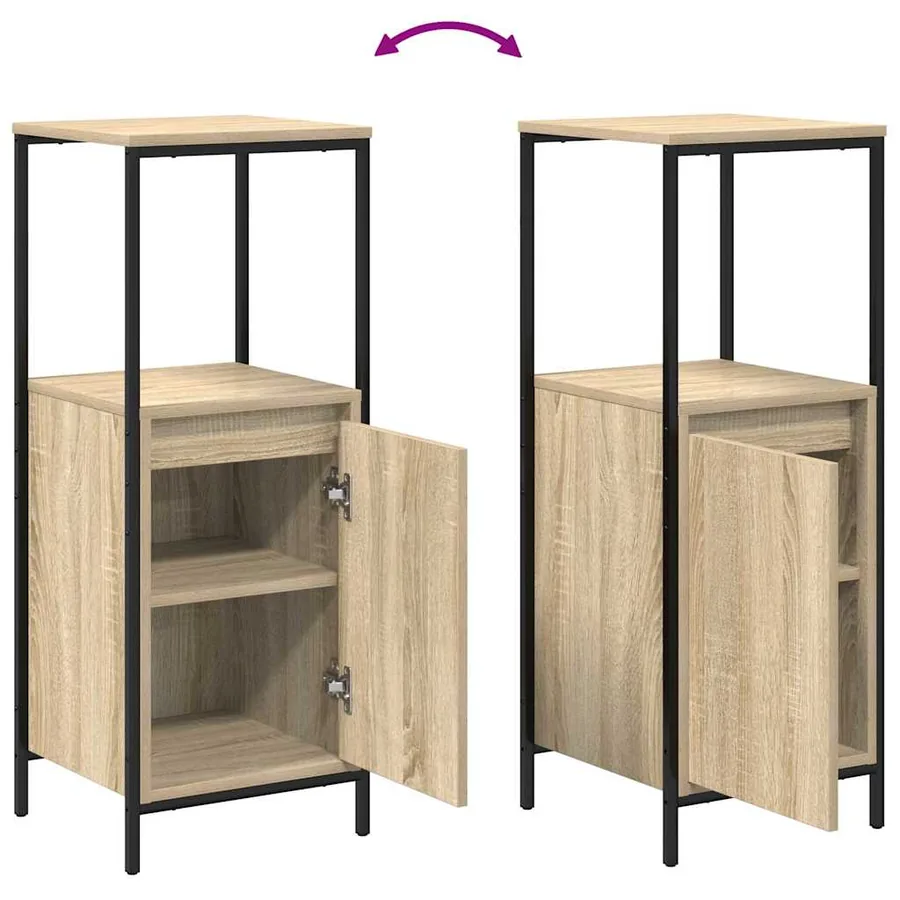 Ensemble de mobilier de salle de bain 3 pcs Chêne Sonoma - 9