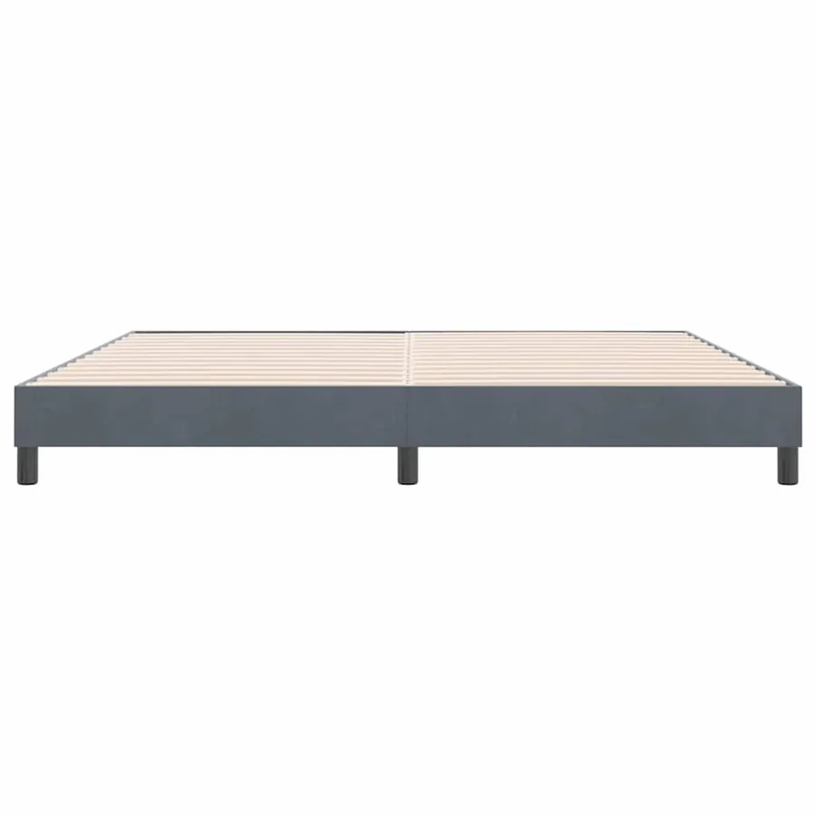 Cadre de lit sans matelas gris foncé 180x220 cm velours - 5