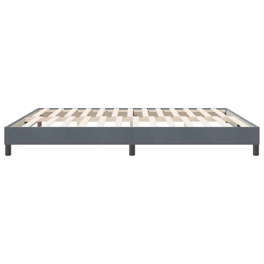 Cadre de lit sans matelas gris foncé 180x220 cm velours - 6