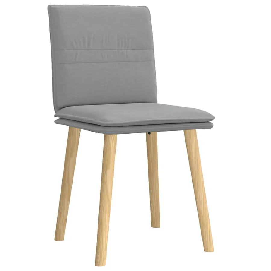 Chaises à manger lot de 2 gris clair tissu - 3