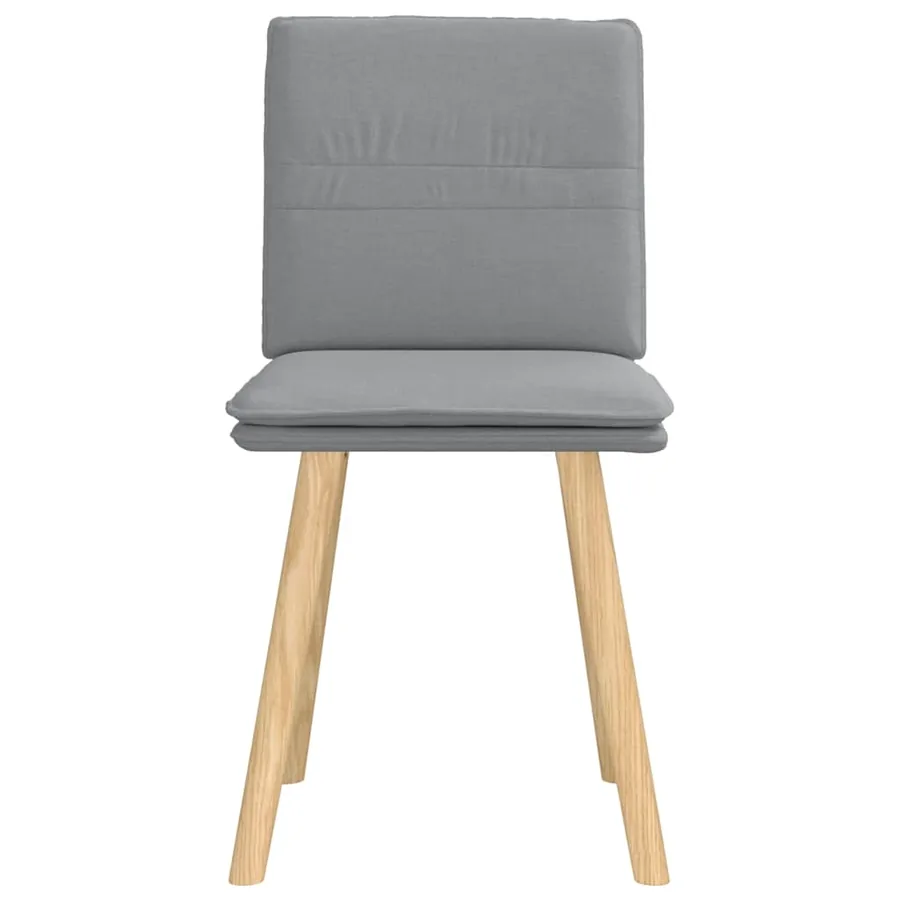 Chaises à manger lot de 2 gris clair tissu - 4
