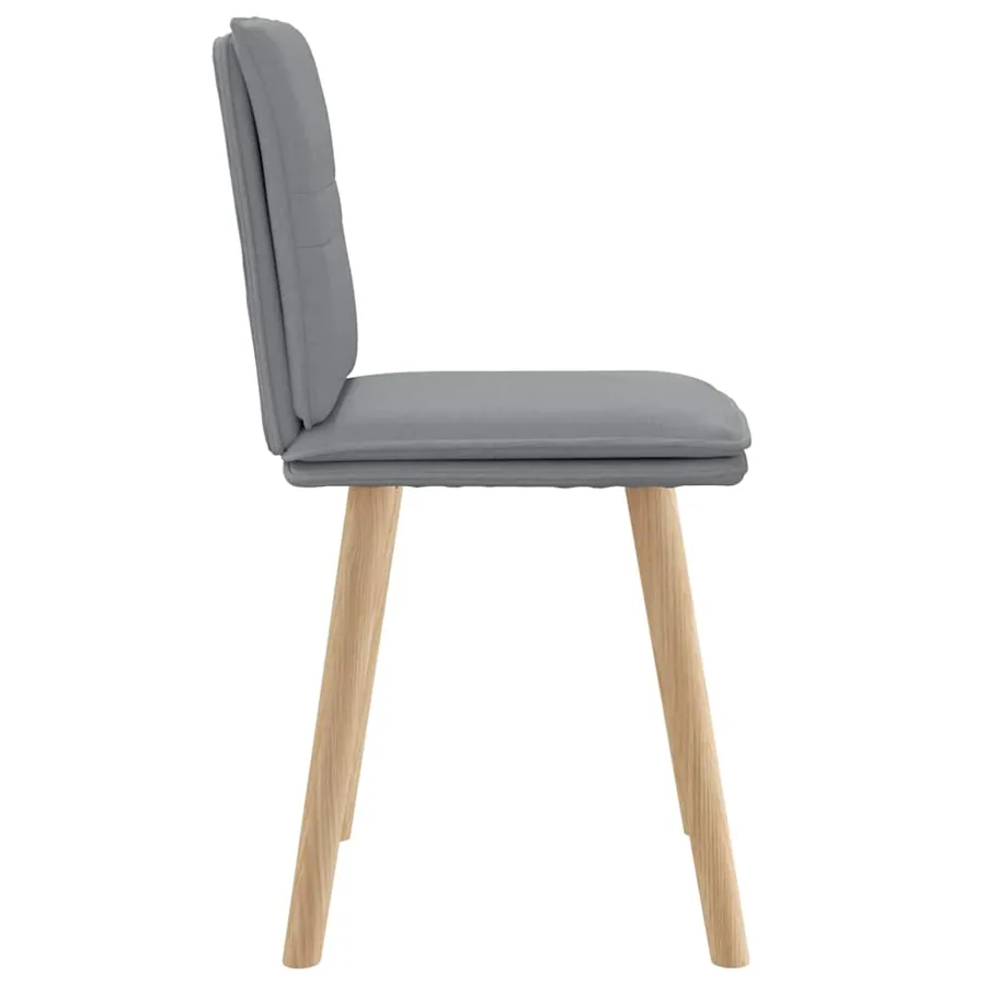 Chaises à manger lot de 2 gris clair tissu - 5