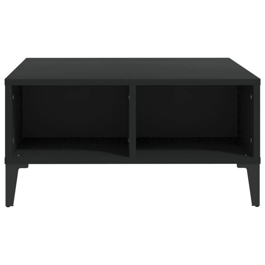Table basse noir 60x60x30 cm bois d'ingénierie - 3