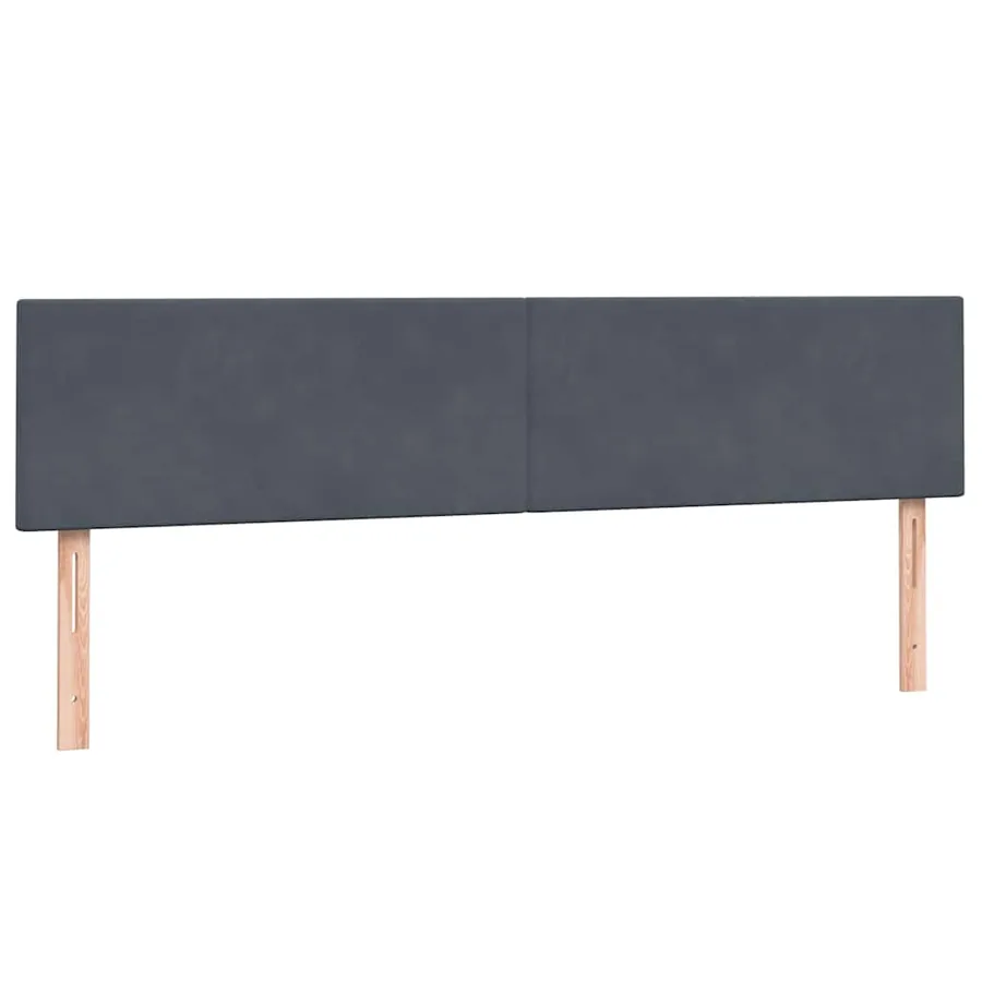 Sommier à lattes de lit et matelas gris foncé 180x220cm velours - 7