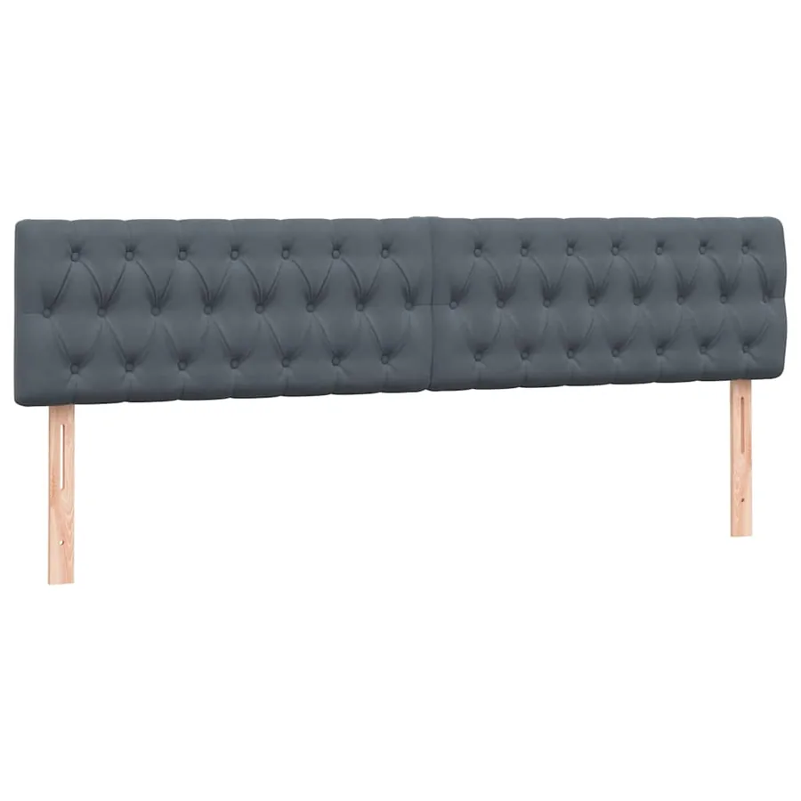 Sommier à lattes de lit et matelas gris foncé 180x220cm velours - 7