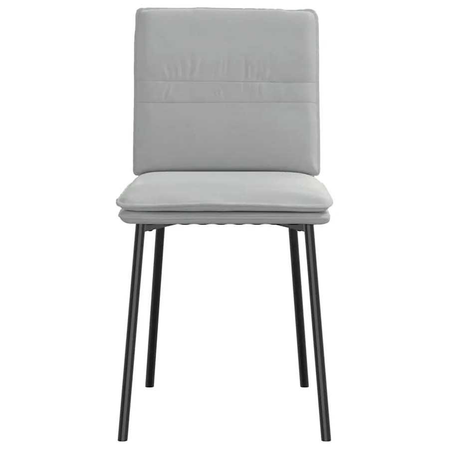 Chaises à manger lot de 6 gris clair velours - 4