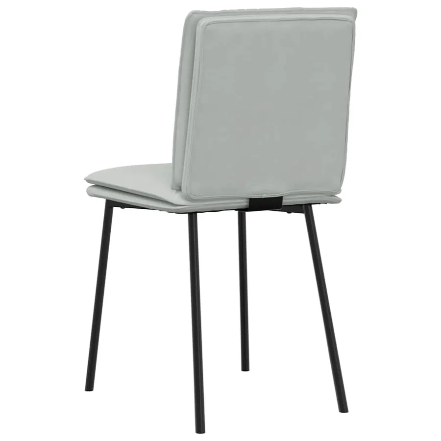 Chaises à manger lot de 6 gris clair velours - 6