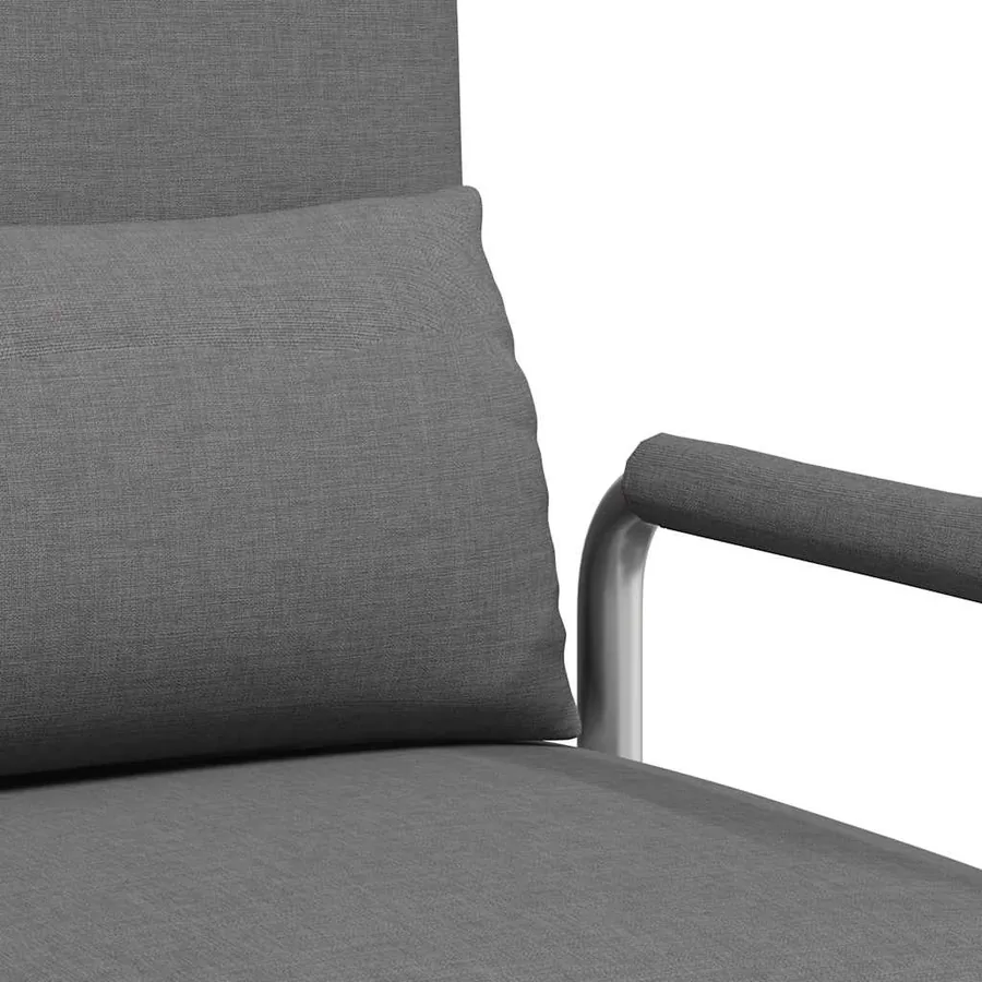 Fauteuil pivotant et canapé-lit gris foncé tissu - 10