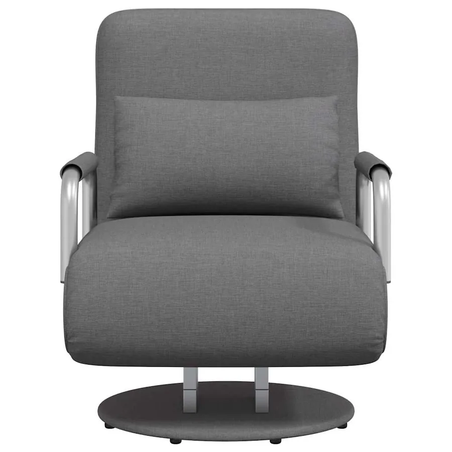 Fauteuil pivotant et canapé-lit gris foncé tissu - 5