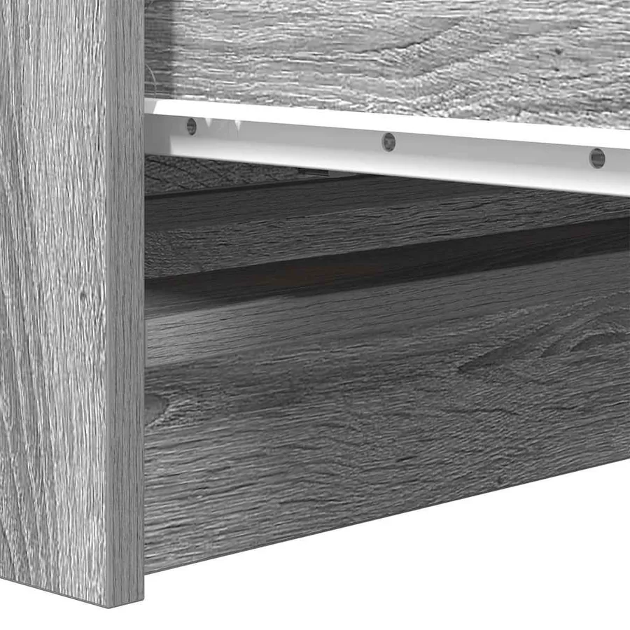 Buffet sonoma gris 80x35x76 cm bois d'ingénierie - 10
