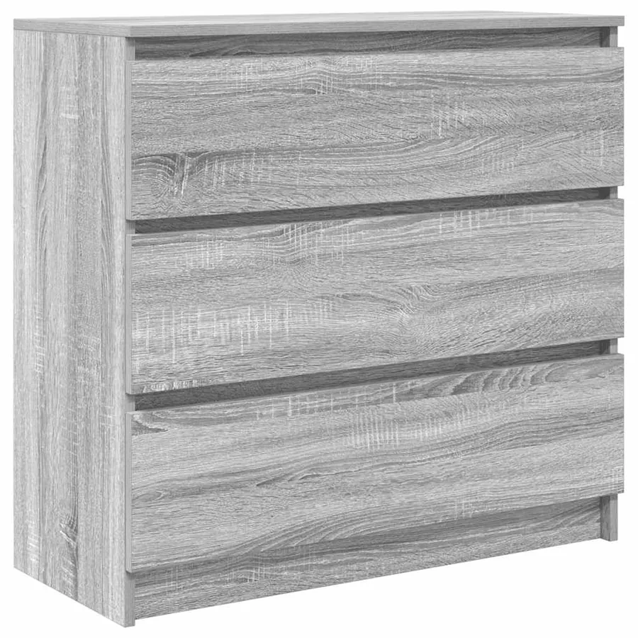 Buffet sonoma gris 80x35x76 cm bois d'ingénierie - 2