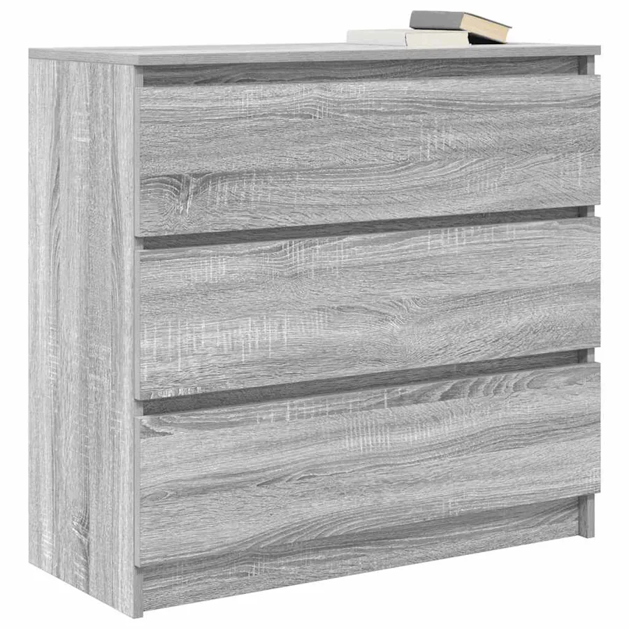 Buffet sonoma gris 80x35x76 cm bois d'ingénierie - 4