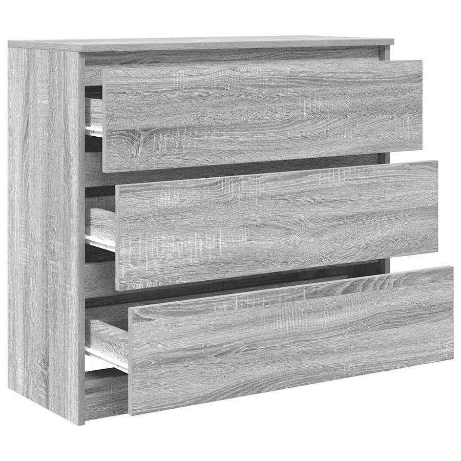 Buffet sonoma gris 80x35x76 cm bois d'ingénierie - 5