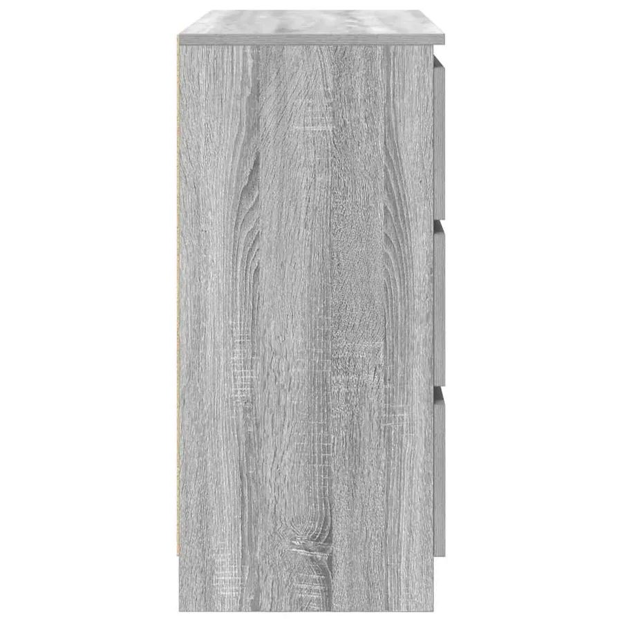 Buffet sonoma gris 80x35x76 cm bois d'ingénierie - 7