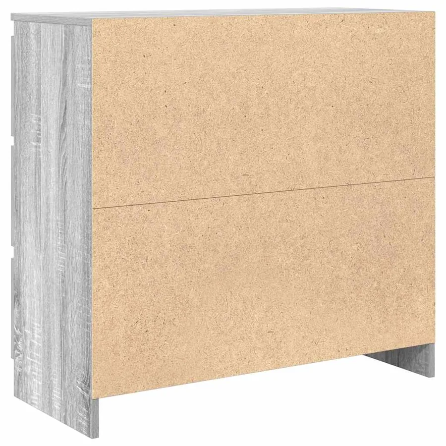 Buffet sonoma gris 80x35x76 cm bois d'ingénierie - 8