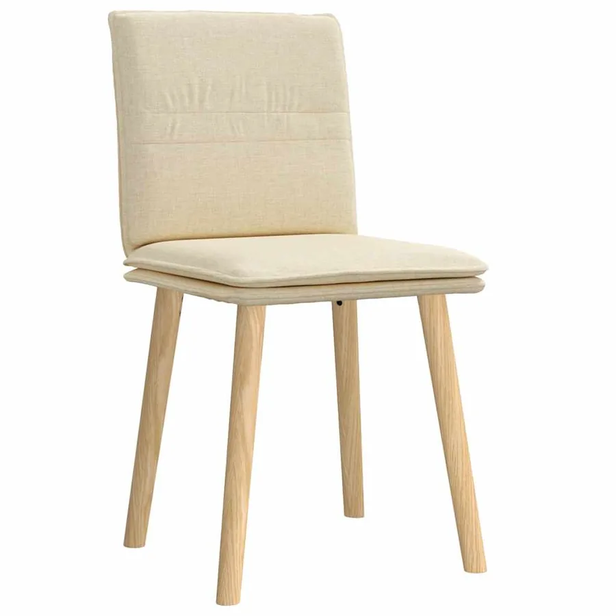 Chaises à manger lot de 2 crème tissu - 3
