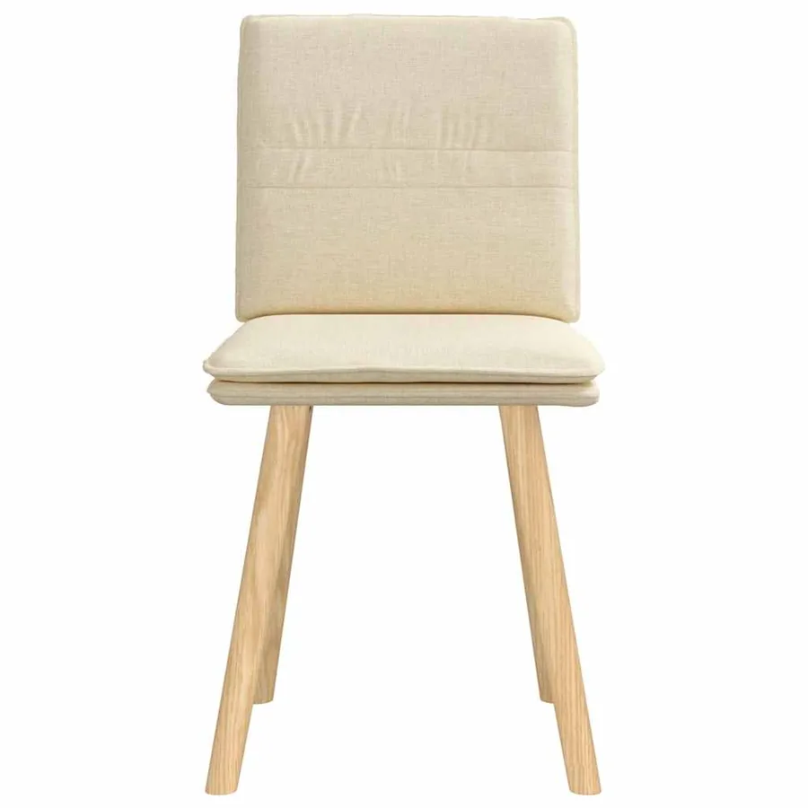 Chaises à manger lot de 2 crème tissu - 4