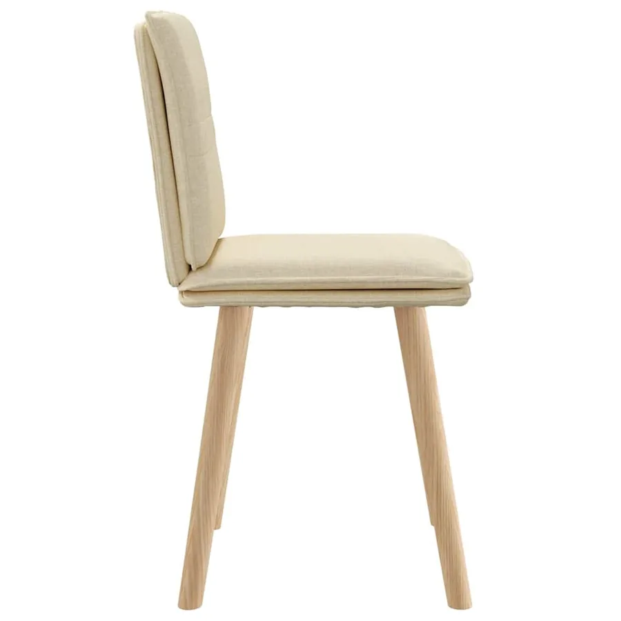 Chaises à manger lot de 2 crème tissu - 5