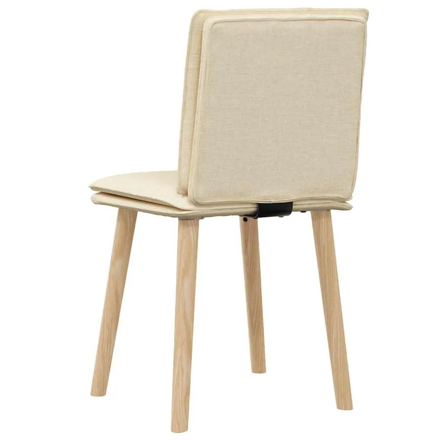 Chaises à manger lot de 2 crème tissu - 6