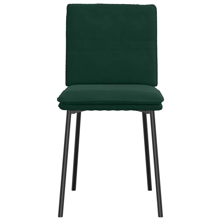 Chaises à manger lot de 6 vert foncé velours - 4