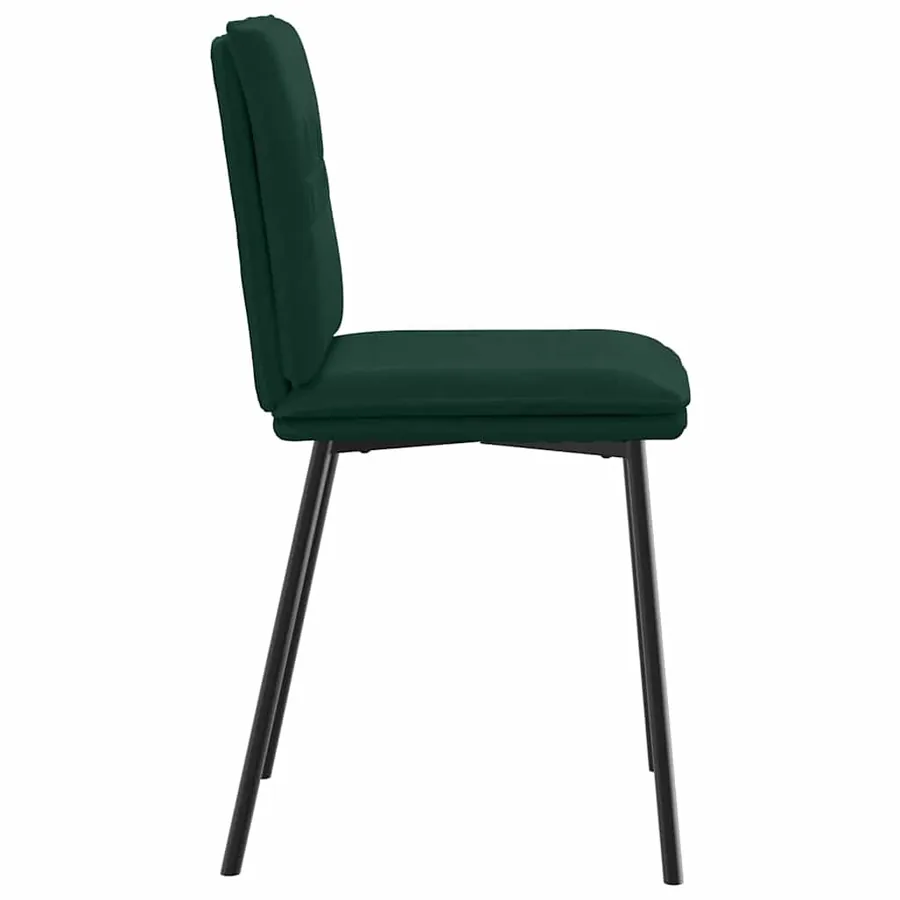 Chaises à manger lot de 6 vert foncé velours - 5