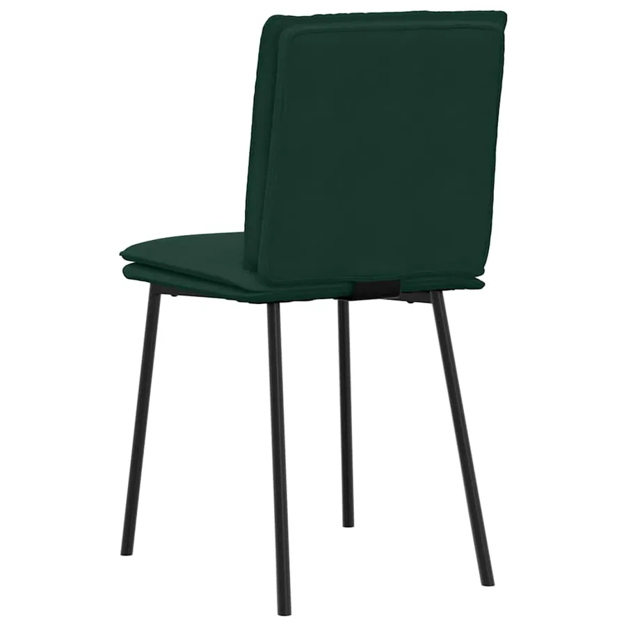 Chaises à manger lot de 6 vert foncé velours - 6