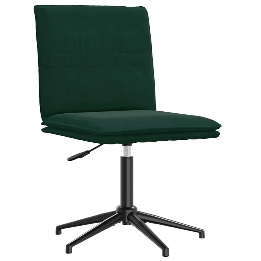 Chaise de salle à manger Vert foncé Velours