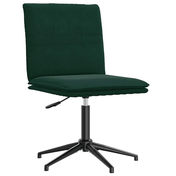 Chaise de salle à manger Vert foncé Velours