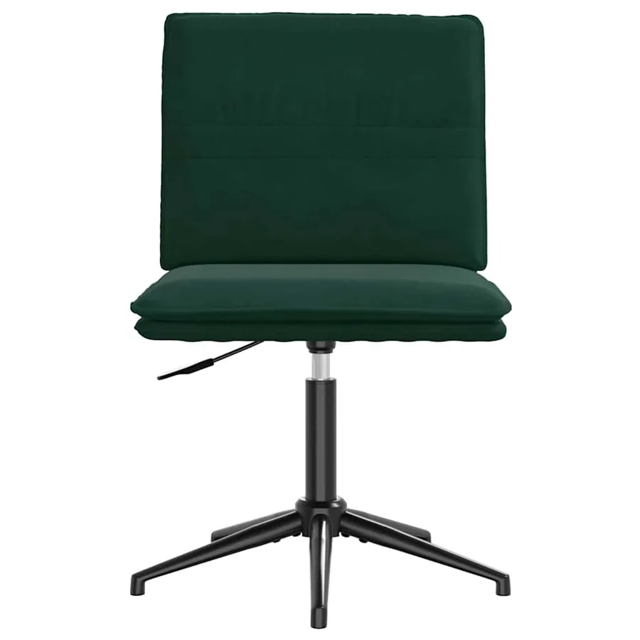 Chaise de salle à manger Vert foncé Velours - 3