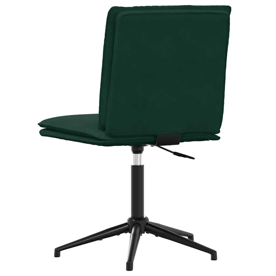 Chaise de salle à manger Vert foncé Velours - 5