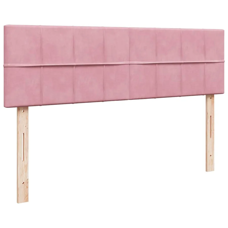 Cadre de lit ottoman avec matelas rose 140x200 cm velours - 8