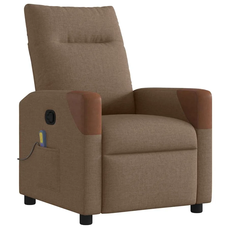 Fauteuil de massage inclinable Marron Tissu - 2