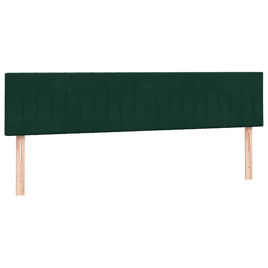 Sommier à lattes de lit et matelas et LED vert foncé 180x220cm velours - 7