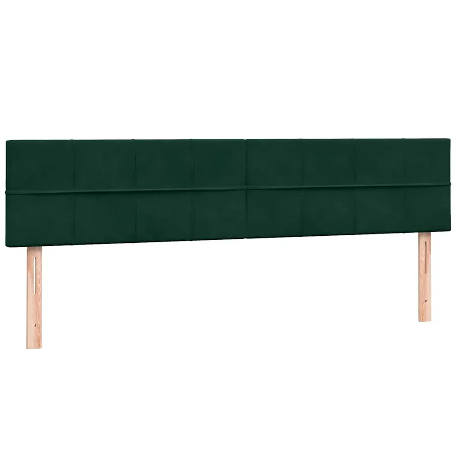 Sommier à lattes de lit et matelas vert foncé 180x220cm velours - 7
