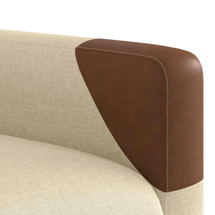 Fauteuil inclinable de massage Crème Tissu - 11