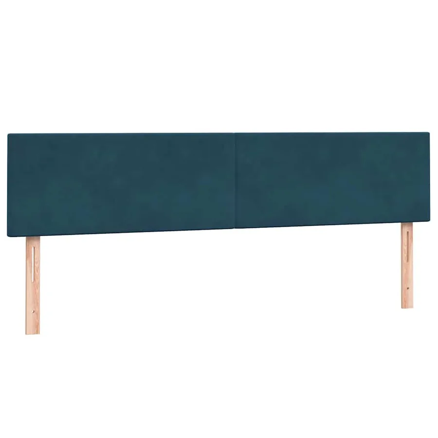 Sommier à lattes de lit et matelas bleu foncé 200x220cm velours - 7
