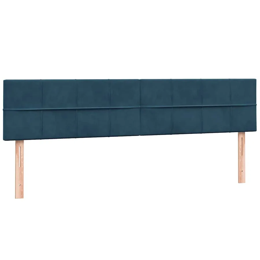 Sommier à lattes de lit et matelas bleu foncé 180x220cm velours - 7
