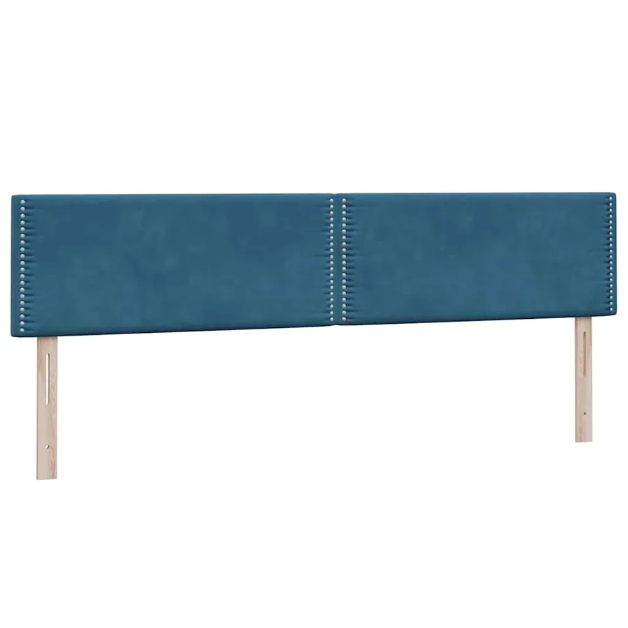 Sommier à lattes de lit et matelas bleu foncé 200x220cm velours - 7