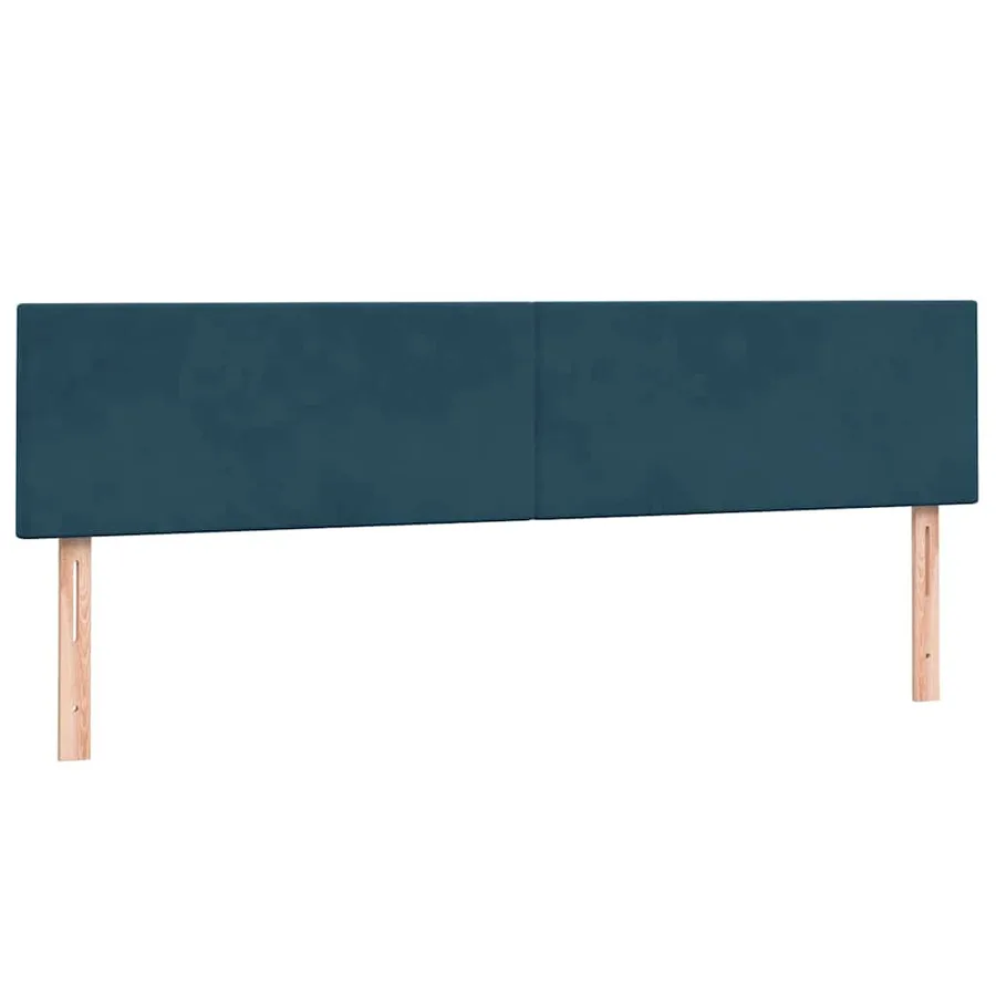 Sommier à lattes de lit et matelas et LED bleu foncé 200x220cm velours - 7