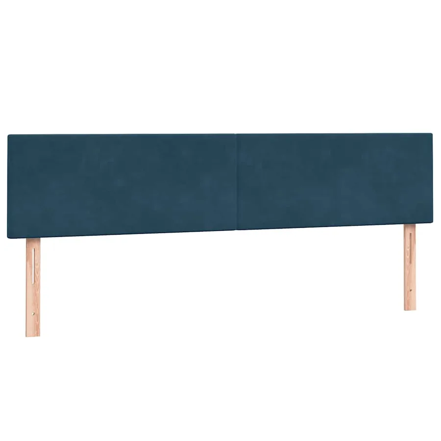 Sommier à lattes de lit et matelas bleu foncé 200x220cm velours - 7