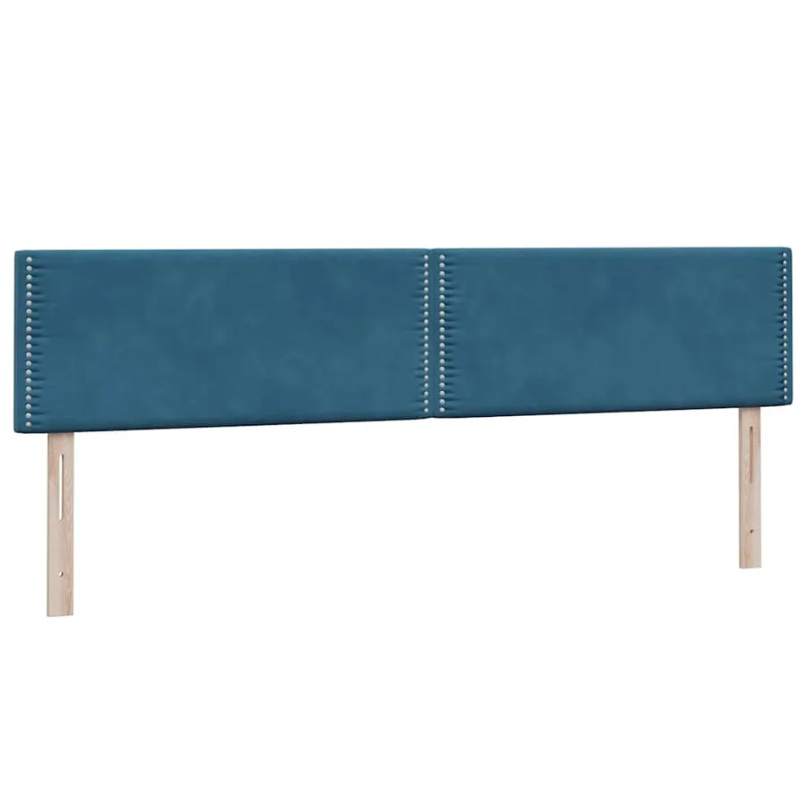 Sommier à lattes de lit et matelas bleu foncé 180x220cm velours - 7