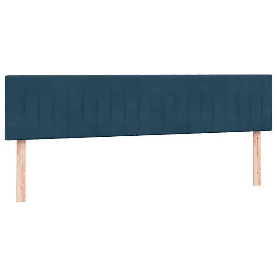Sommier à lattes de lit et matelas bleu foncé 200x220cm velours - 7