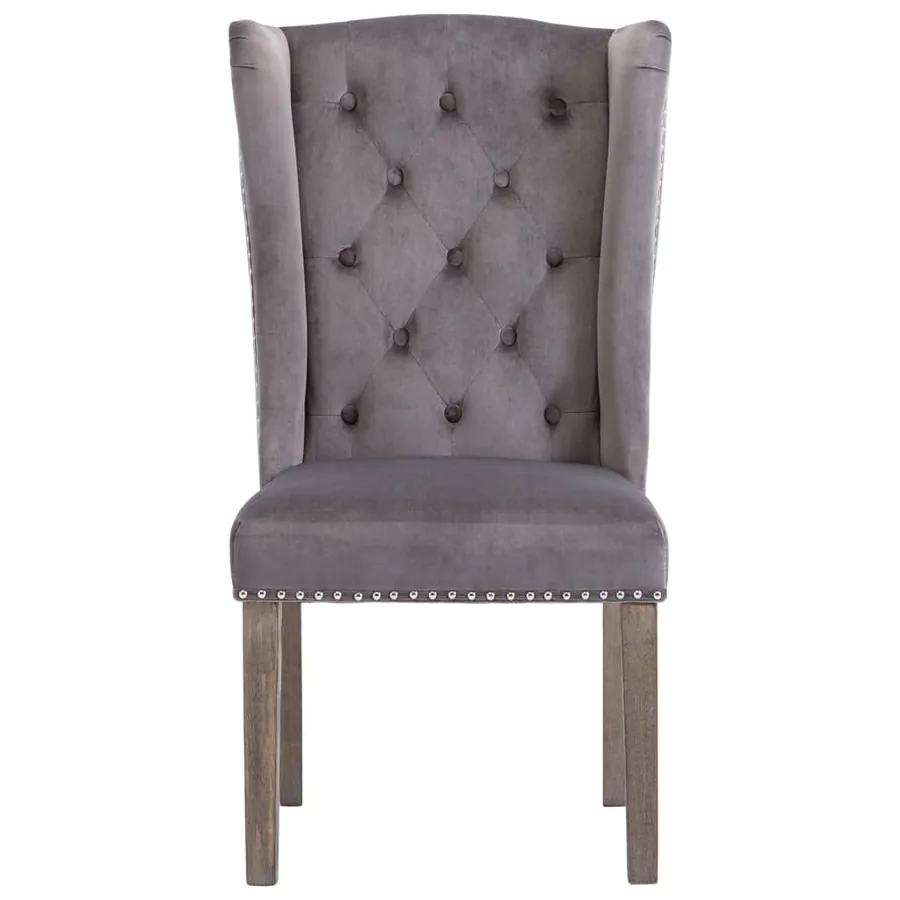 Chaise à manger Gris Velours - 3