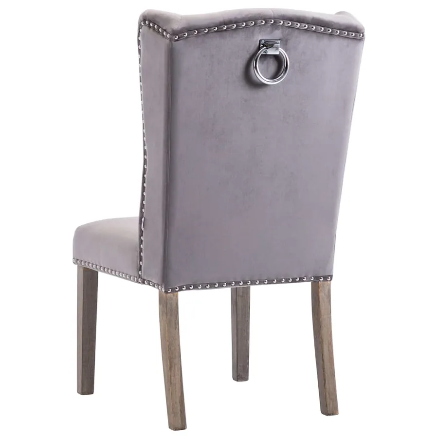 Chaise à manger Gris Velours - 5